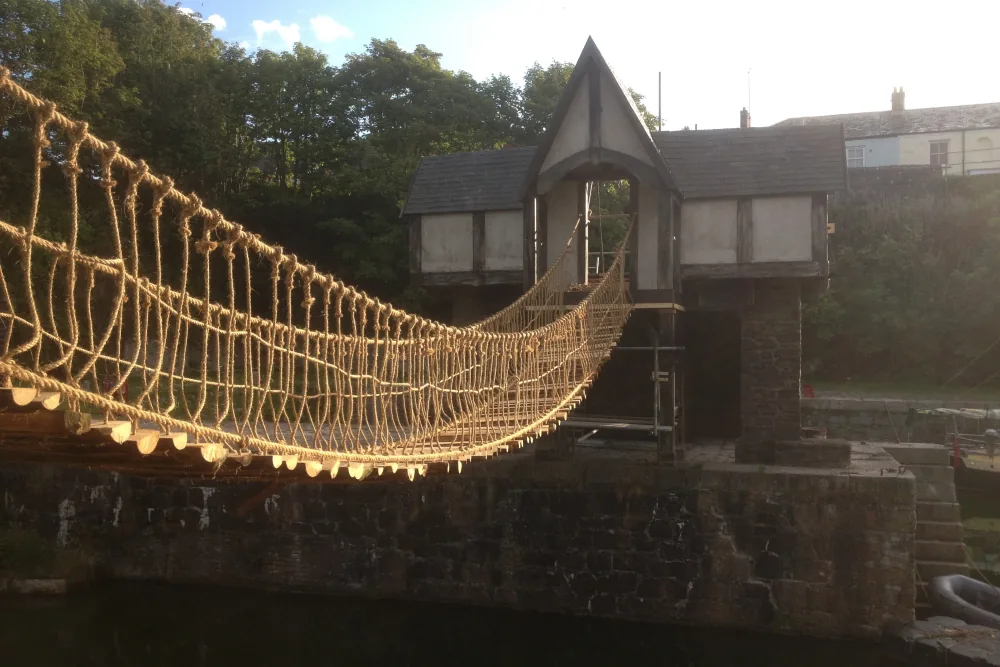 Handmade rope bridge by Westmorland Rope Company